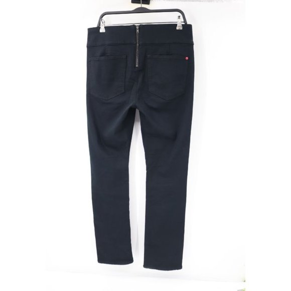 SPANX Jeans Womens Size 31 Signature Waist Straight Leg High Rise Black stretch - Picture 4 of 13